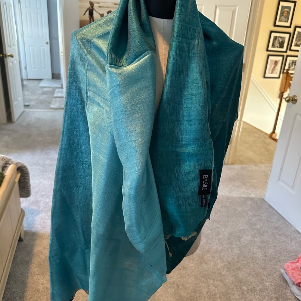 Teal Silk Scarf